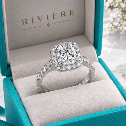 Anel Aurora Brilhante Moissanite Cravejado Prata 925 Banhado a Ouro Branco 18k VVS1 Certificada