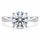 Anel Solitário de Noivado Moissanite Brilhante 1ct a 5ct em Prata 925 Banhado a Ouro, Cor D VVS1